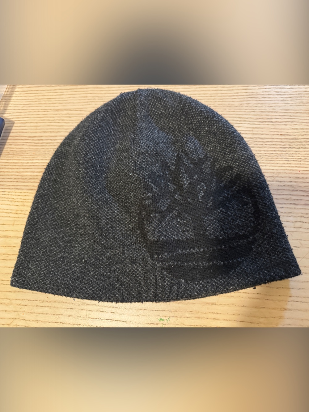 Timberland Black Knit Logo Beanie